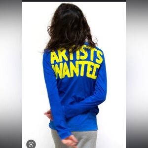 FREE CITY Artists Wanted Long Sleeve Tee in Electric Blue 2/M